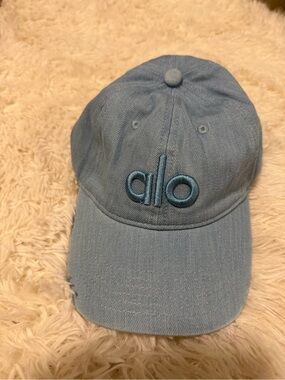 ALO Yoga Kids Sky Blue Embroidered Logo Cap